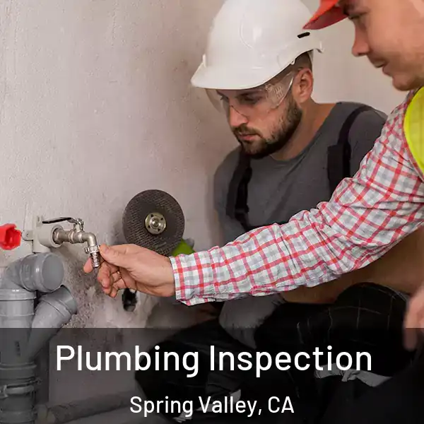  Plumbing Inspection Spring Valley, CA