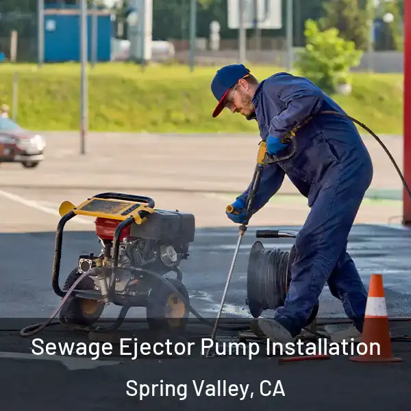  Sewage Ejector Pump Installation Spring Valley, CA
